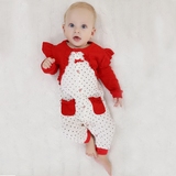 婴儿连体衣服女宝宝新生儿哈衣0-3个月长袖春秋装秋冬装睡衣