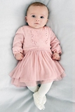 英国代购童装NEXT2015女宝婴儿满月百日宴周岁礼服连衣裙【现货】