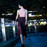 Fcii新款针织无袖背心T恤女露脐短款性感露背打底针织衫外穿修身
