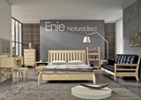 自然家私橡木床双人床1.5米床1.8米简约现代纯实木艺术卯榫大床日