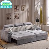 客厅小户型多功能布艺沙发床可拆洗 实木储物沙发床 可折叠两用