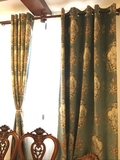 加厚欧式美式雪尼尔绣花窗帘大气唯美客厅卧室餐厅遮光窗帘