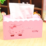 包邮创意可爱KITTY抽纸盒家用客厅纸巾盒长方形餐桌纸巾抽