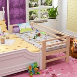 实木定做儿童床大床加宽加长拼接小床宝宝分床婴幼儿松木床带护栏