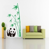 定制墙贴可爱卡通竹子熊猫创意贴纸儿童房装饰客厅卧室墙壁纸贴画