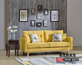 宜家棉麻布艺小户型组合沙发 简约日式现代客厅双三人位休闲沙发