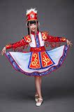 新款女童蒙古舞蹈服装儿童少数民族演出服内蒙合唱广场舞表演服
