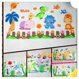 幼儿园装饰童房小学黑板报组合卡通海底世界动物泡沫3D立体墙贴
