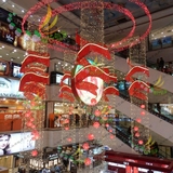 圣诞节美陈布置 商场中庭购物中心天井吊挂 大型灯光圣诞吊饰