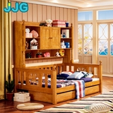 全纯实木衣柜床储物床子母床儿童双层床上下床1.35米1.5米组合床