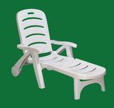 高档游泳池躺椅 休闲椅 折叠椅 沙滩椅白色塑料椅PP新料出口品质