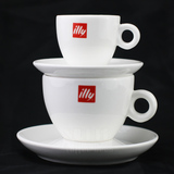 意利款illy咖啡杯碟套装拿铁意式浓缩卡布奇诺纯白杯陶瓷欧式简约