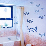 海底世界 玻璃门窗贴 儿童墙贴纸衣柜贴画自粘瓷砖创意动物壁贴花