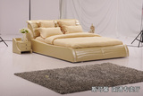 斯可馨CB011真皮床双人床1.8米婚床榻榻米床软床现代简约皮艺床