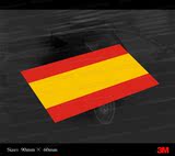 西班牙民用旗 无国徽 国旗 S174 美国进口反光膜制作汽车贴纸
