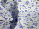 新品平纹床单面料纯棉布料花布床品衣料全棉被套 紫蓝花半米7.5元