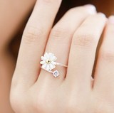 精美戒指包邮 韩国进口饰品 正品 韩版雏菊戒指女 指环 食指