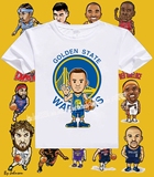 夏季卡通库里詹姆斯NBA球星动漫圆领短袖T恤篮球印花宽松t恤潮