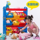 儿童玩具收纳架塑料多层简易组合 宝宝幼儿园分区柜子书架置物架