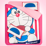 机器猫哆啦a梦四件套简约日式三件套儿童卡通床上用品四件套磨毛