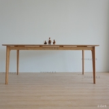 北欧日式简约现代白橡木餐桌实木桌子办公桌书桌大小户型6人包邮