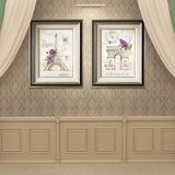 圣蓝诺客厅简约沙发背景装饰画卧室欧式二联壁画挂画有框画英伦风