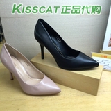 KISSCAT接吻猫2016秋款女鞋专柜正品尖头高跟羊皮单鞋KA76522-10