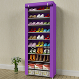 索尔诺正品10层超大容量十层简易防尘鞋架布艺鞋柜长筒靴子收纳柜