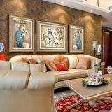 客厅装饰画沙发背景墙画欧式壁画美式玄关书房挂画有框画包邮富贵