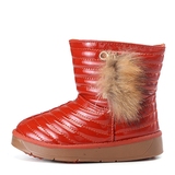 特价2015冬季儿童雪靴加厚宝宝中筒靴子女童加厚保暖棉鞋男童皮靴