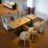 新款休闲吧  咖啡厅沙发桌椅组合  休闲西餐厅桌椅  布艺沙发简约