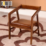 实木椅子 书桌椅 实木 美式家用 书桌椅子 创意简约现代 北欧椅子