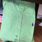 美国代购 POLO Ralph Lauren 男士短袖衬衣 商务休闲 纯色条纹