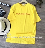 【钱夫人】CHINSTUDIO定制 雪梨每天都在穿的简约free黄色字母t恤