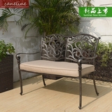 caneline 户外双人铸铝公园椅 花园庭院休闲欧式长椅户外家具坐凳