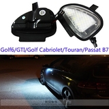 大众VW高尔夫Golf6 GTI 帕萨特B7途安LED后视镜灯照地灯总成改装
