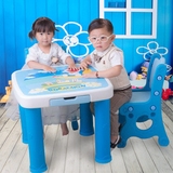 韩版hellokitty宝宝卡通塑料书桌幼儿园学习桌椅组合套装儿童粉色