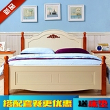 白色实木床欧式床韩式床公主床双人床地中海儿童床1.8 1.5 1.2米m