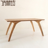 新中式纯实木老榆木书桌画案仿古禅意免漆茶桌简约儿童书房书法桌
