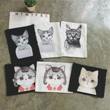 CIYEBABY 萌猫系列 猫咪拉链手拿包化妆包 帆布小包