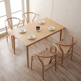 客厅北欧餐桌简约现代小户型白蜡木实木餐桌椅极美家具