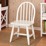 美式实木凳子简约现代电脑椅靠背椅高级烤漆白色温莎椅子浪漫田园