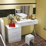 现代简约白色烤漆小户型卧室梳妆台可伸缩田园宜家板式化妆桌特价