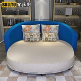 百拉图沙发床多功能可折叠圆形 小户型双人推拉两用布艺式沙发