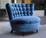 出口伊苏丹波浪边欧式简约时尚现代家具  美式单人沙发椅休闲椅