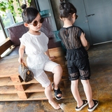 女童夏装2016女孩套装韩版宝宝儿童夏季童装短裤新款休闲两件套薄