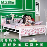 欧式铁艺床折叠床铁床双人床单人床简易宿舍床公主床铁架床1.5米