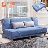实木日式沙发可折叠两用布艺客厅乡村美式多功能小户型沙发床1.8