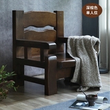 中式客厅家具单人实木沙发现代简约组合转角沙发双色松木沙发椅子