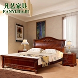 现代实木床新中式简约原木橡木1.5米婚床品牌现货特价1.8双人卧室